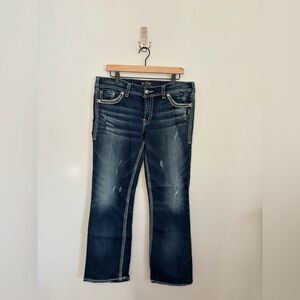 Silver Jeans Suki 17” Mid Rise bootcut medium wash jeans size 34x31